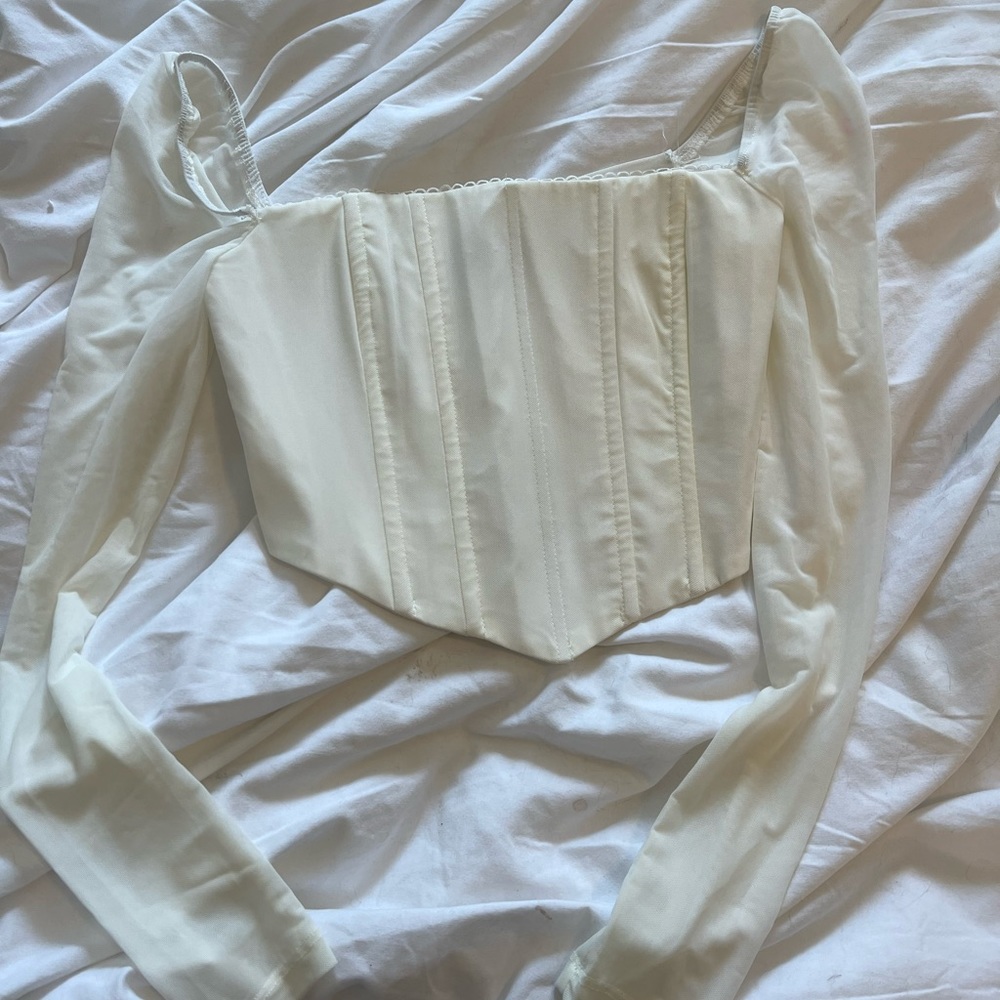 Long sleeve corset top